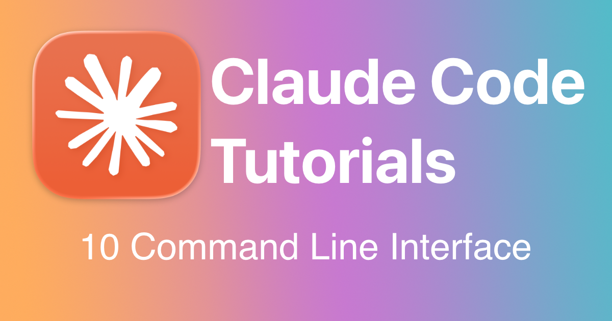 Claude教程10-CLI